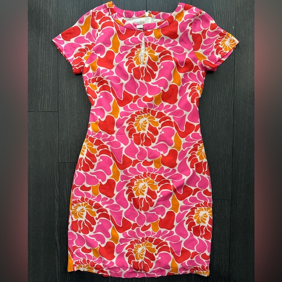 Banana Republic Pink and Orange Floral Dress - Picture 1 of 4